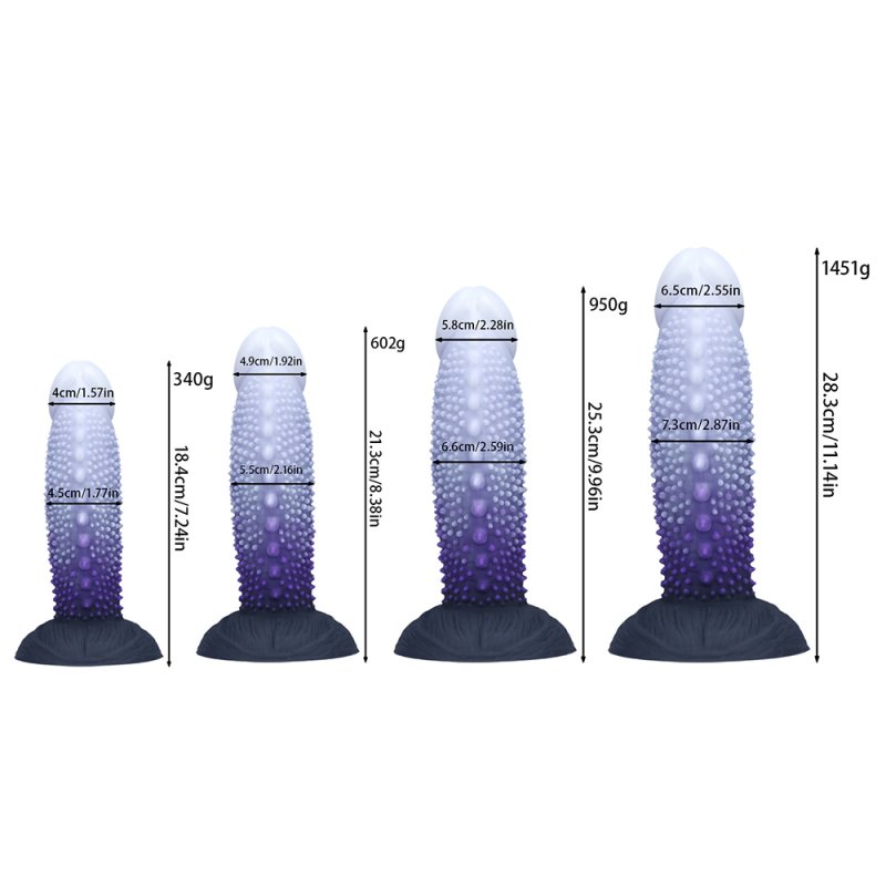 Burr Gradient Color Realistic Dildo
