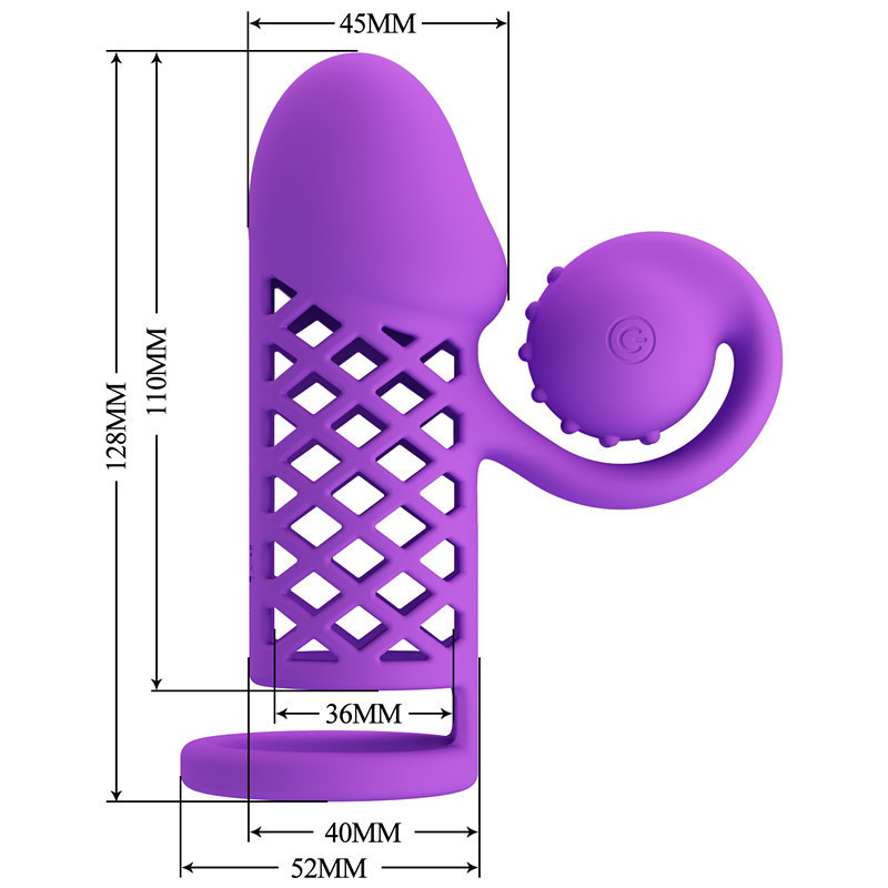 Silicone Vibrating Fishnet Clitral Penis Sleeve