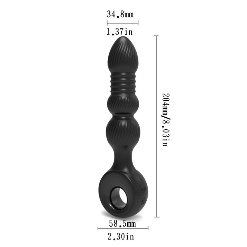 Male and female G-point vibrating telescopic anal plug