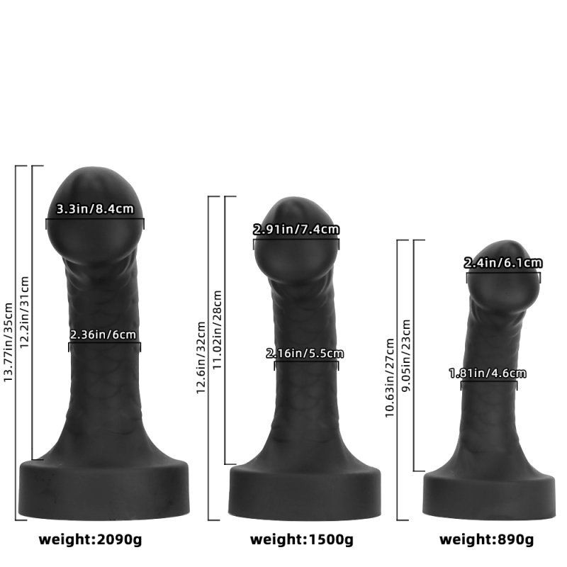 Mushroom Dildo with Suction Base - S