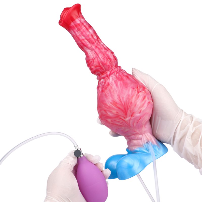 Squirting Inflatable Fantasy Dildo - Horse Dick